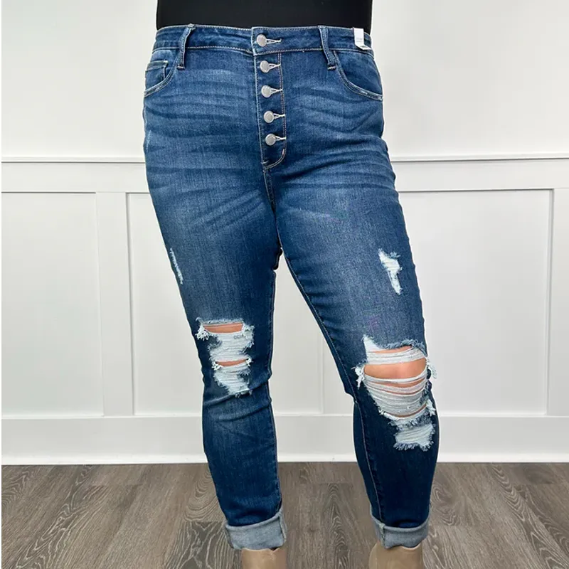 🎁 Hot Sale 49% OFF 🔥Women's High-Waisted Cutout Denim Jeans