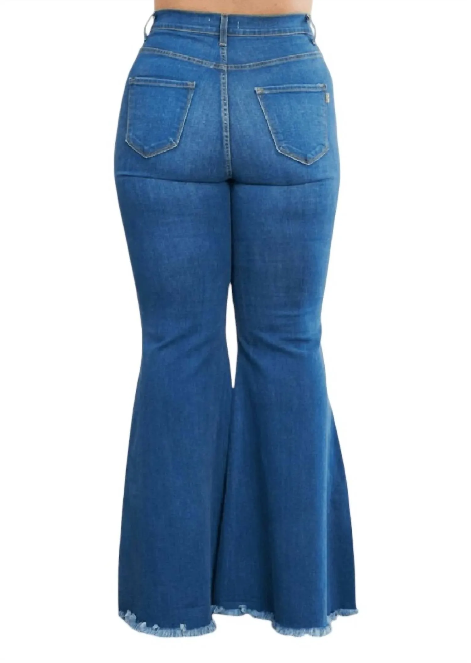 Aaaaa Fashion - Women's Riled Up Flare Jeans - Plus