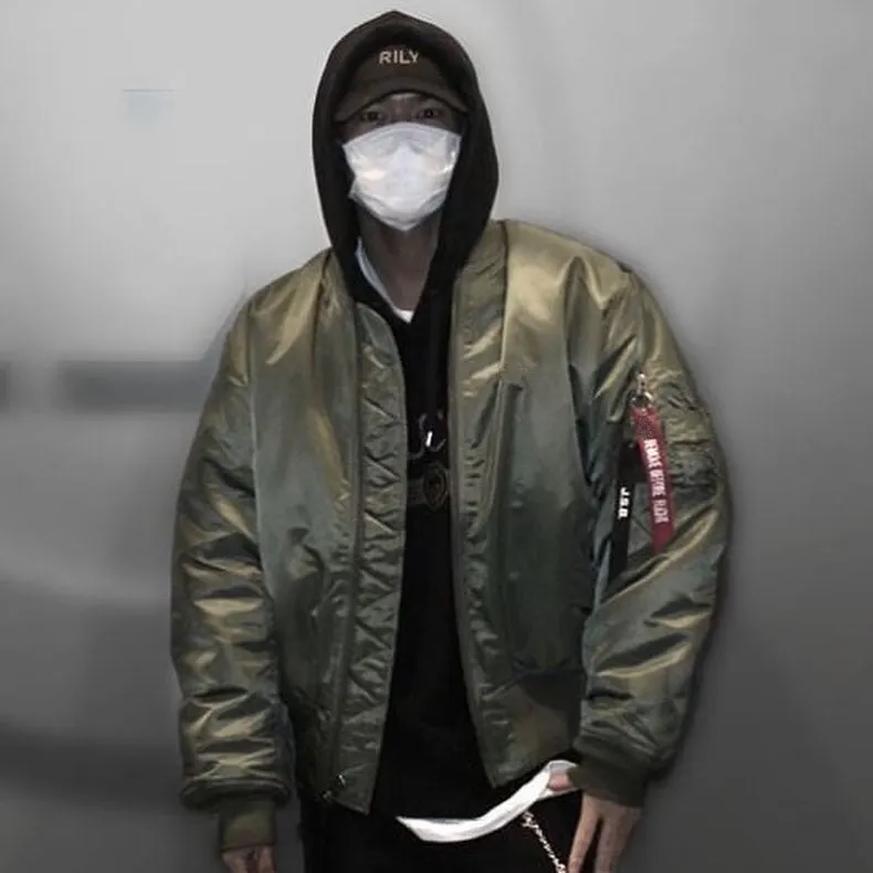 American bomber jacket oversized bread suit