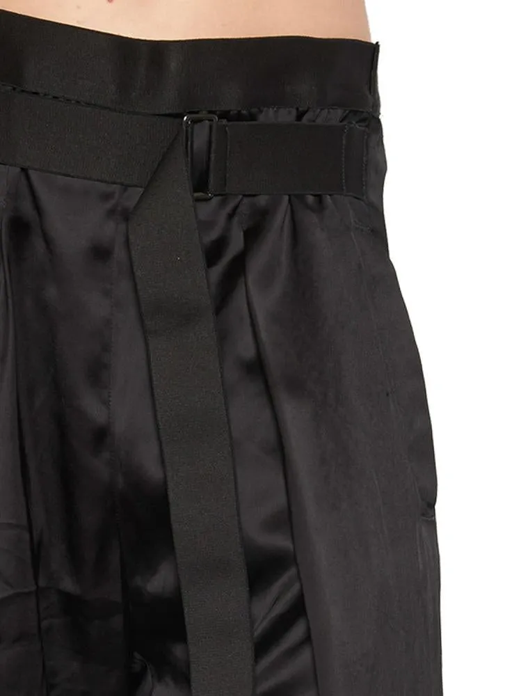 Ann Demeulemeester Belted Satin Culottes