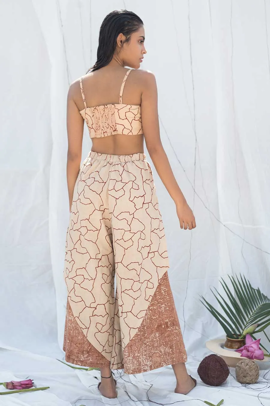 Beige Mitti Ambar Layered Culottes