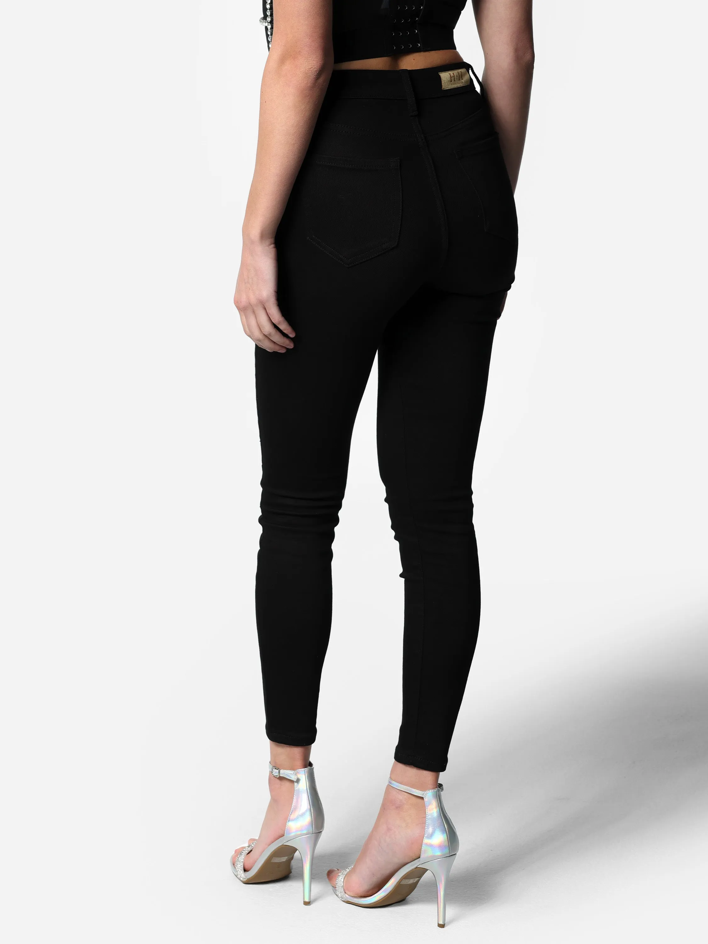 Black High Rise Skinny Jeans
