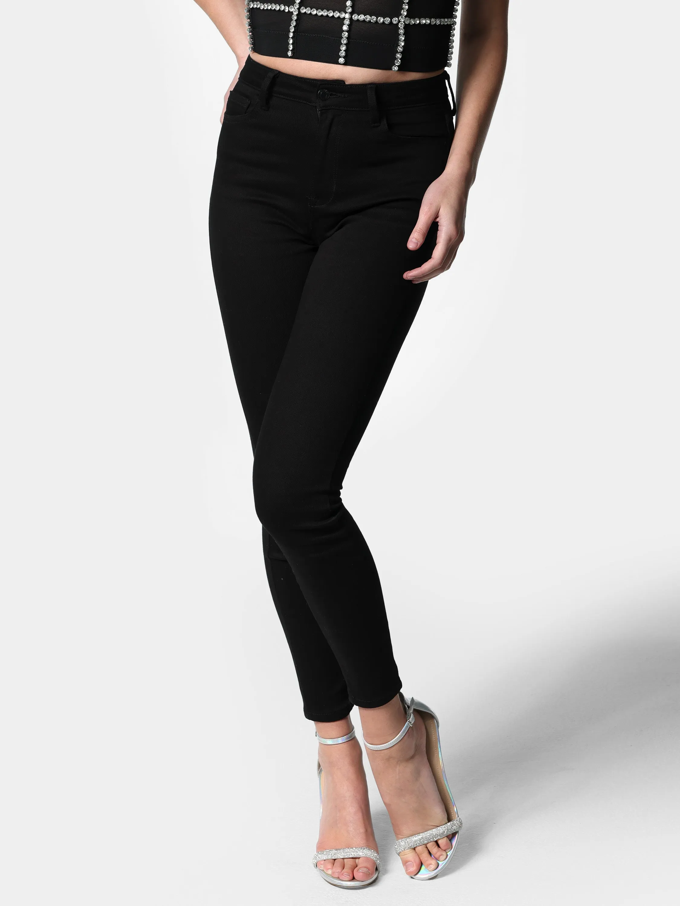 Black High Rise Skinny Jeans