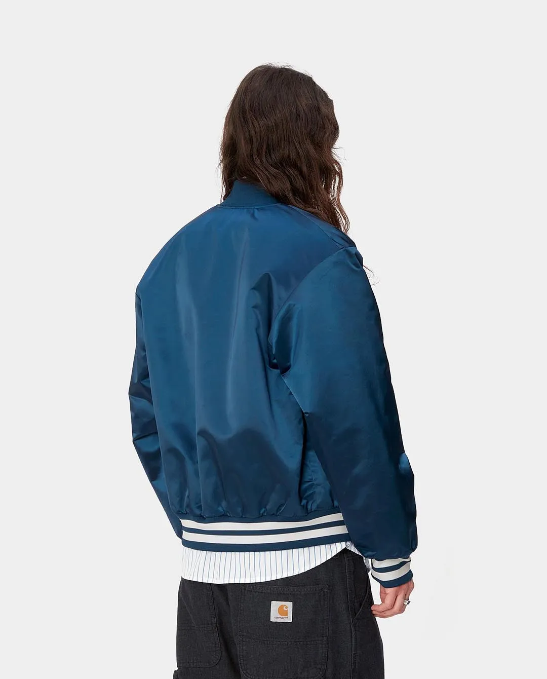 Carhartt WIP - Class of 89 Bomber Jacket - Elder/White