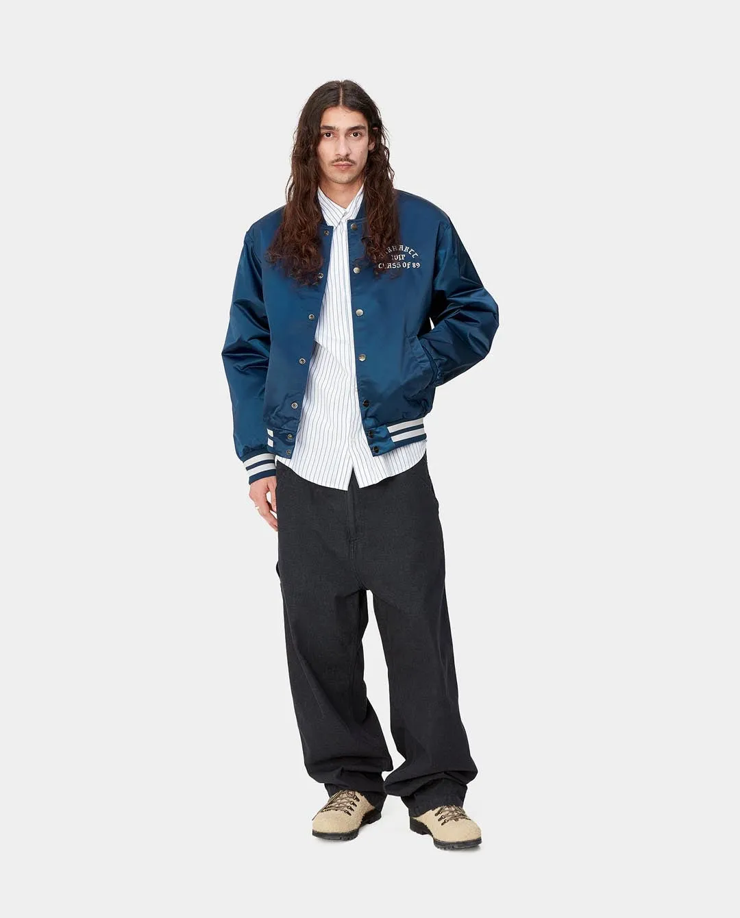 Carhartt WIP - Class of 89 Bomber Jacket - Elder/White