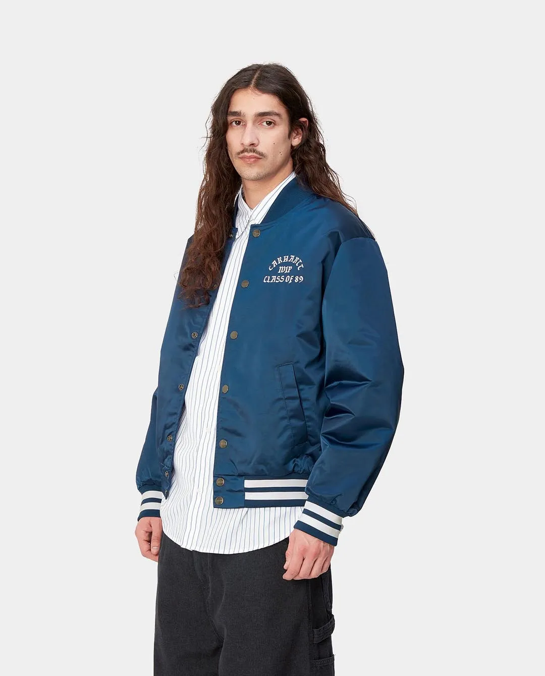 Carhartt WIP - Class of 89 Bomber Jacket - Elder/White