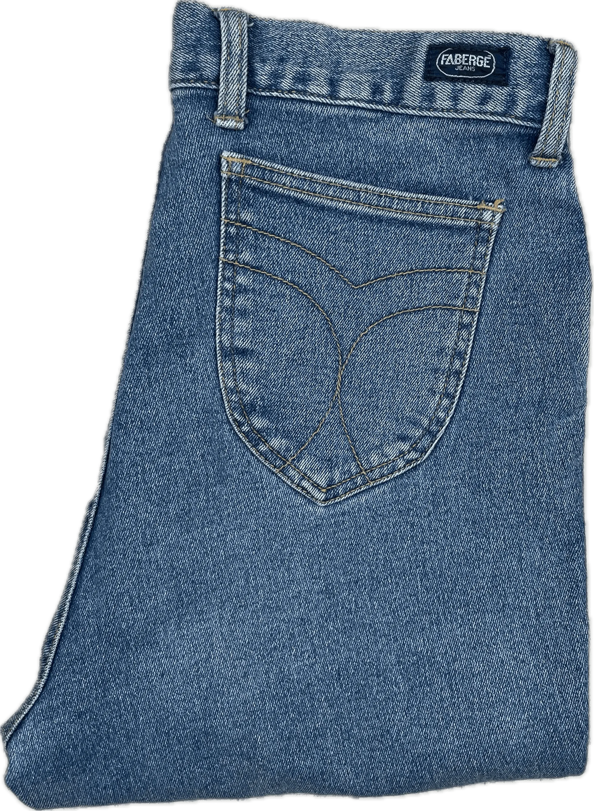 Fabergé 1980's High Waisted Slim Ladies Jeans - Suit Size 12