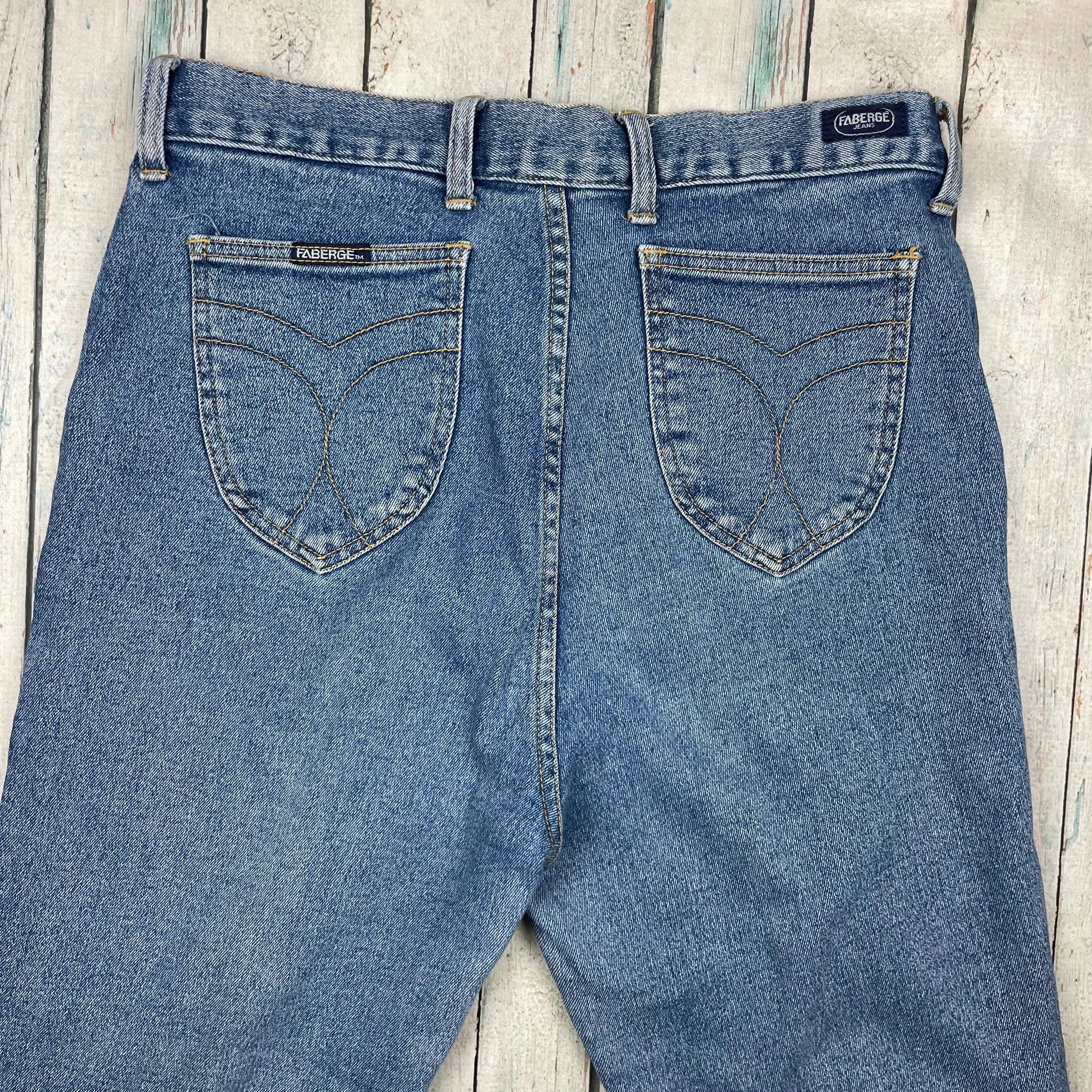 Fabergé 1980's High Waisted Slim Ladies Jeans - Suit Size 12