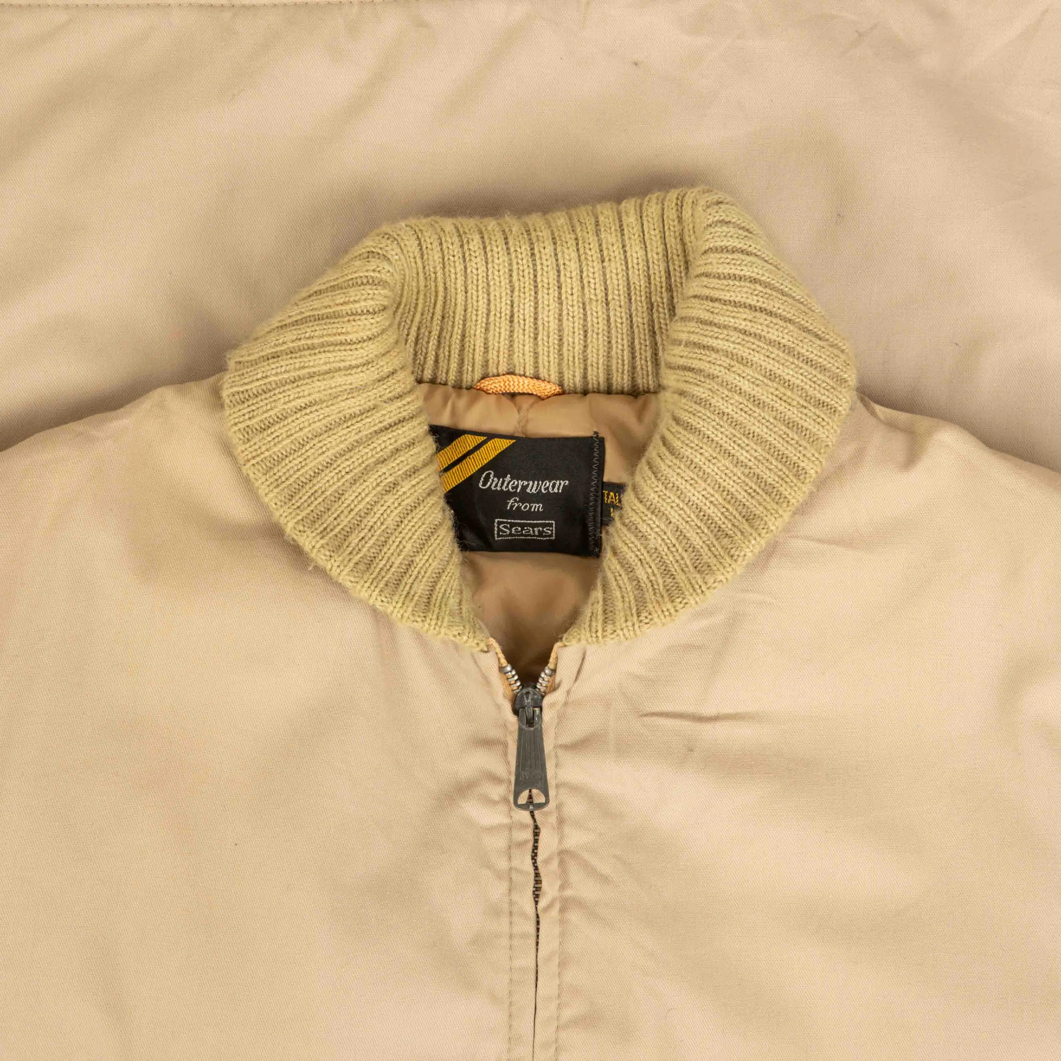 MEN'S VINTAGE 1980S SEARS FULL ZIP BOMBER JACKET - LARGE
