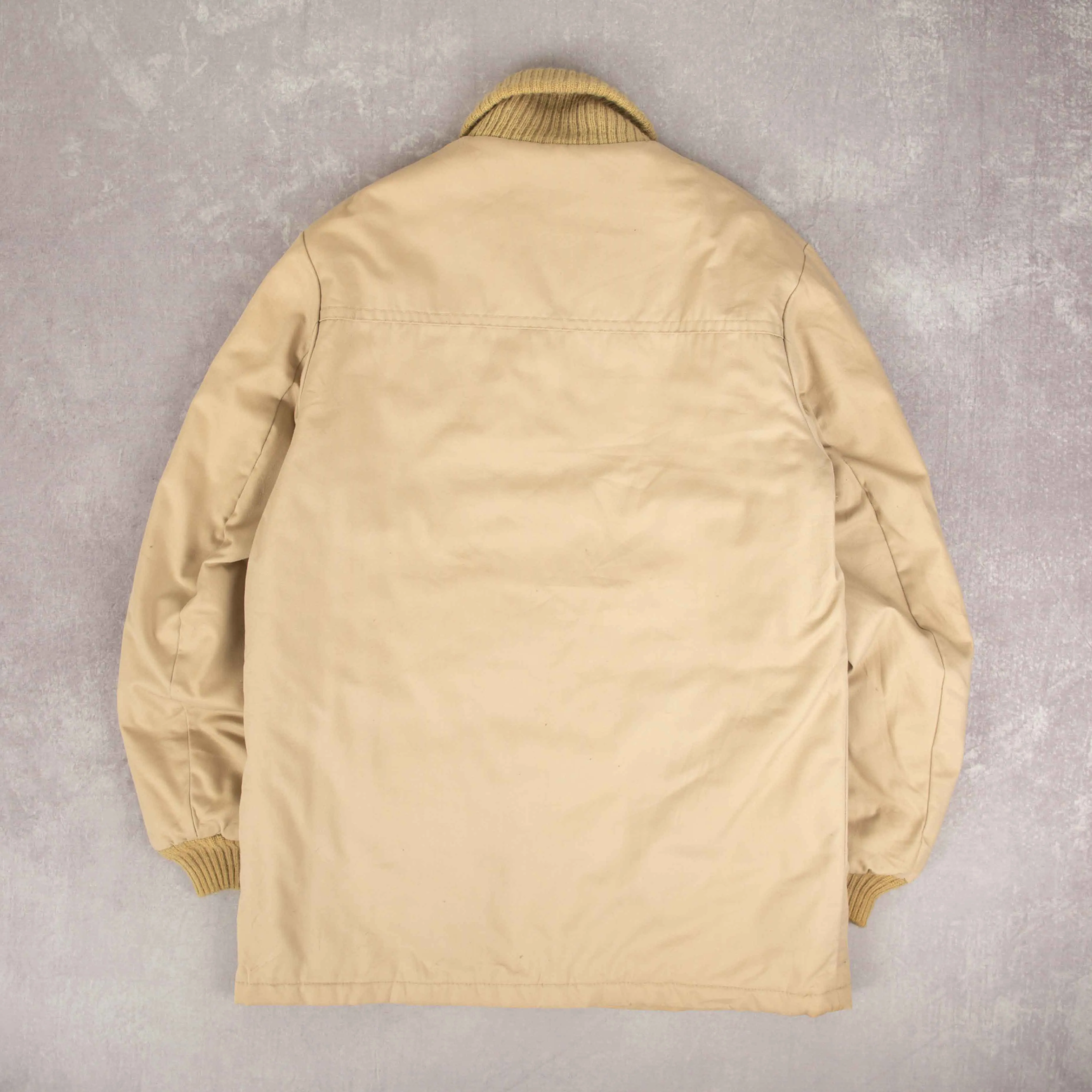 MEN'S VINTAGE 1980S SEARS FULL ZIP BOMBER JACKET - LARGE