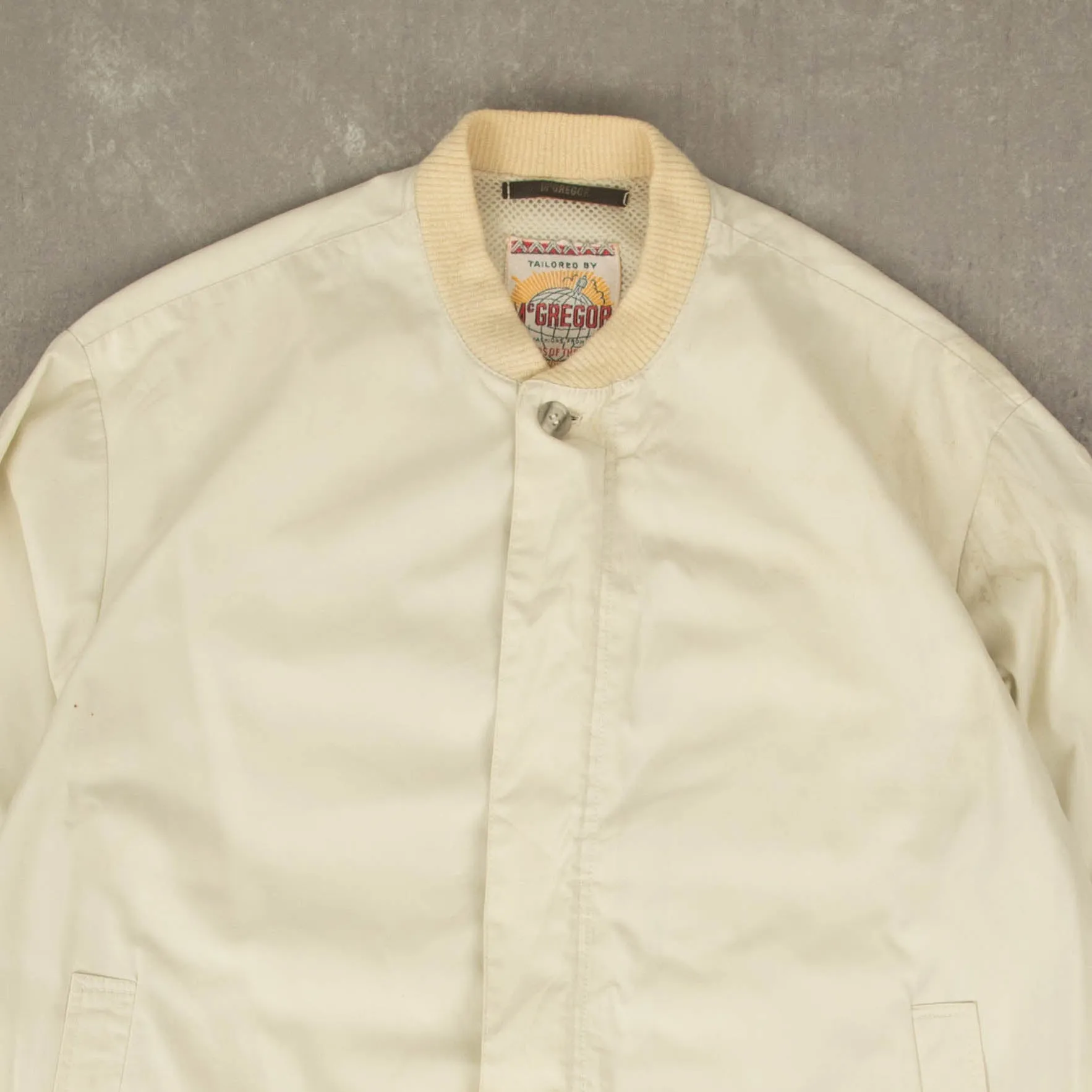 MEN'S VINTAGE 1990S MCGREGOR FULL ZIP BOMBER JACKET - LARGE