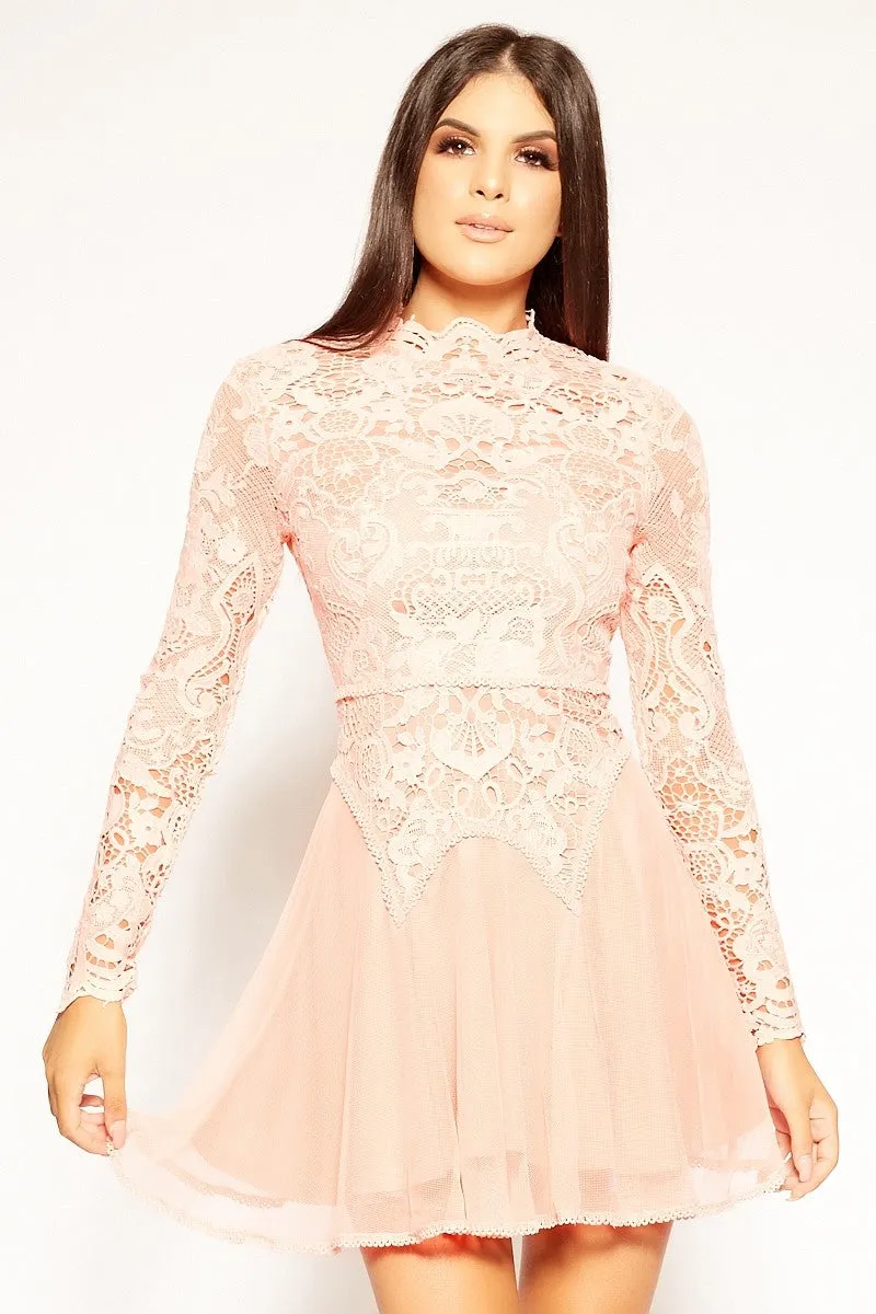 Shae - Pink Lace Shift Dress