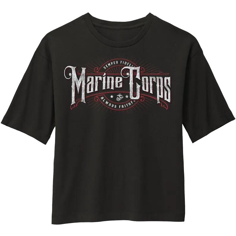 TATT SHOP Ladies USMC Boxy T-Shirt